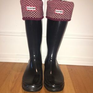 Black Tall Hunter Rainboots